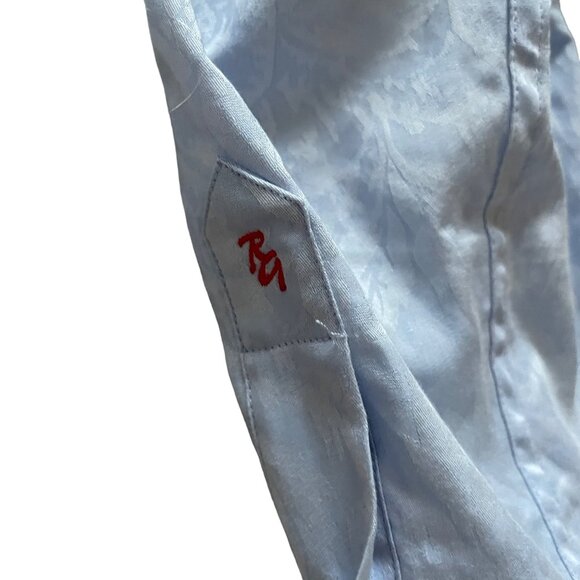 Robert Graham Embroidered Mens Long Sleeve Blue Dress Shirt LT/GT - Picture 6 of 9